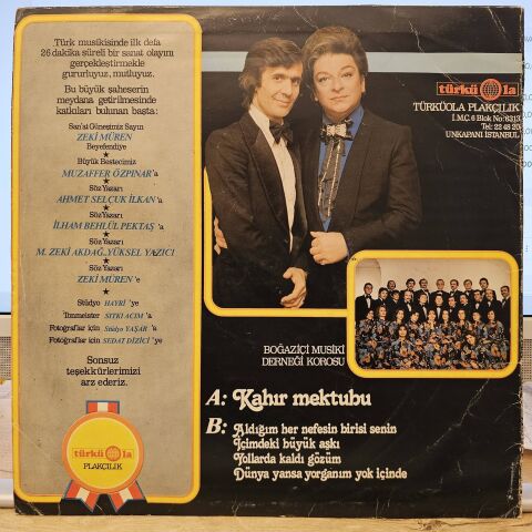 Zeki Müren – Özpınar'ın Pınarından Kahır Mektubu LP PLAK