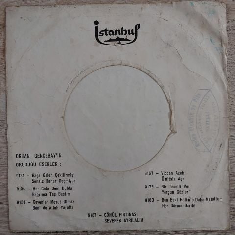 Orhan Gencebay – Ben Eski Halimle Daha Mesuttum 45LİK PLAK