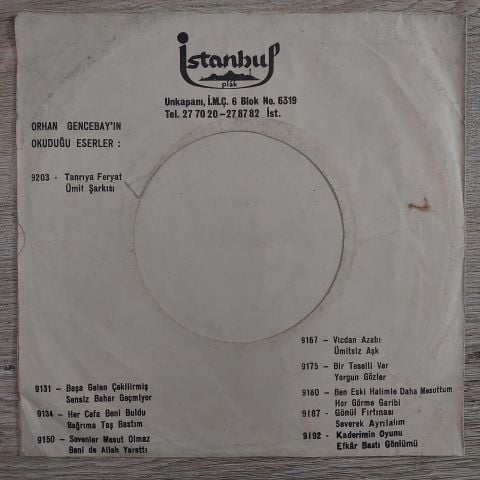 Orhan Gencebay – Gönül Fırtınası 45LİK PLAK
