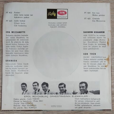 EROL BÜYÜKBURÇ - GRANADA 45LİK PLAK