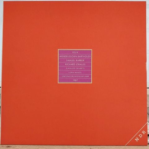 Felix Mendelssohn-Bartholdy, Samuel Barber, Richard Strauss, Lorin Maazel, Gianluigi Gelmetti – NDR Live Concertos LP PLAK