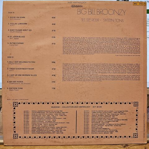 Big Bill Broonzy – See See Rider - Sixteen Tons LP PLAK