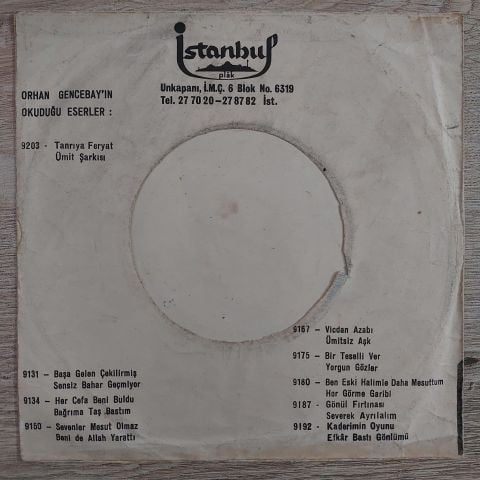 Orhan Gencebay – Başa Gelen Çekilir / Sensiz Bahar Geçmiyor 45LİK PLAK