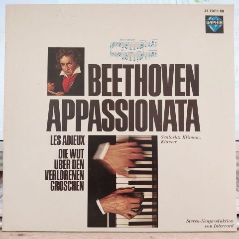 Beethoven* - Svatoslav Klimow – Appassionata - Les Adieux - Die Wut Über Den Verlorenen Groschen LP PLAK