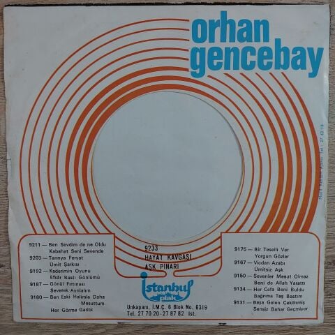 Orhan Gencebay – Aşk Pınarı 45LİK PLAK