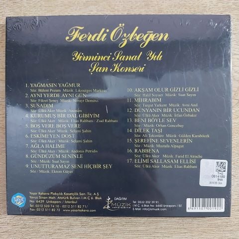 FERDİ ÖZBEĞEN - YİRMİNCİ SANAT YILI ŞAN KONSERİ CD