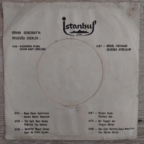 Orhan Gencebay – Bir Teselli Ver 45LİK PLAK