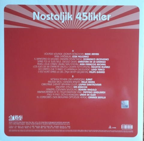 Various – Nostaljik 45likler LP PLAK