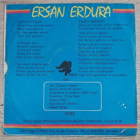 ERSAN ERDURA - ÇOCUK GÖZLER 45LİK PLAK