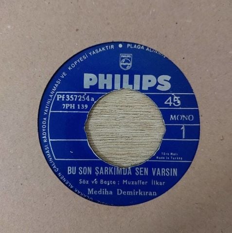 Mediha Demirkıran – Bu Son Şarkımda Sen Varsın / Senden Uzak Günlerim 45LİK PLAK...