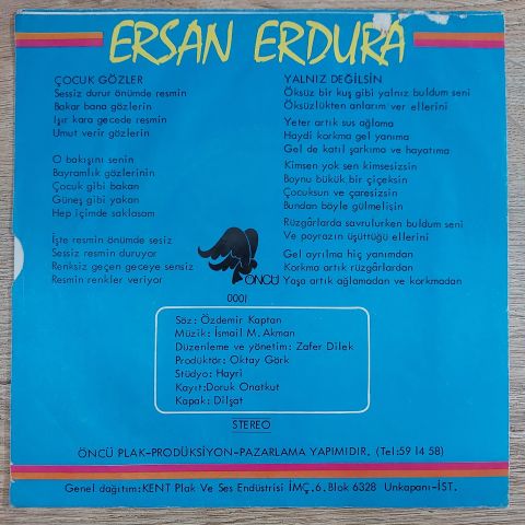 ERSAN ERDURA - ÇOCUK GÖZLER 45LİK PLAK