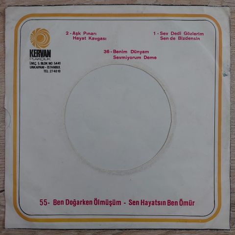 Orhan Gencebay – Ben Doğarken Ölmüşüm / Sen Hayatsın Ben Ömür 45LİK PLAK