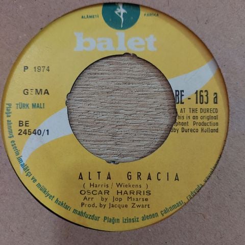 Oscar Harris – Alta Gracia 45LİK PLAK