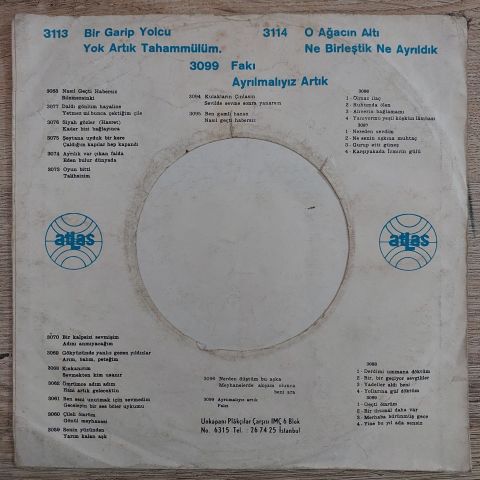 Behiye Aksoy – Yok Artık Tahammülüm / Bir Garip Yolcu 45LİK PLAK