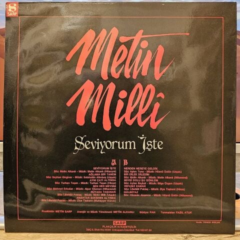 Metin Milli – Seviyorum İşte LP PLAK