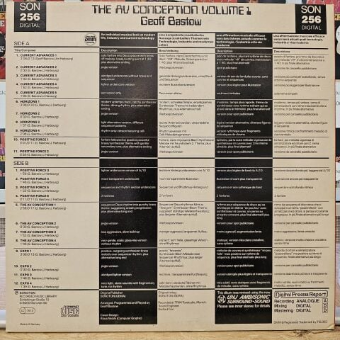 Geoff Bastow – The AV Conception Volume 1 LP PLAK
