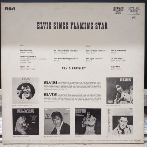 Elvis Presley – Elvis Sings Flaming Star LP PLAK