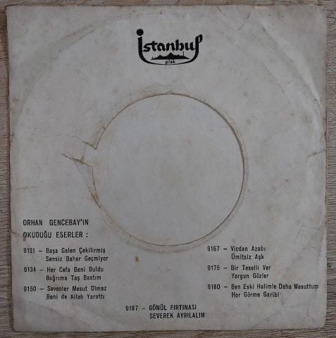 Orhan Gencebay – Severek Ayrilalim 45LİK PLAK