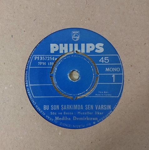 Mediha Demirkıran – Bu Son Şarkımda Sen Varsın / Senden Uzak Günlerim 45LİK PLAK...