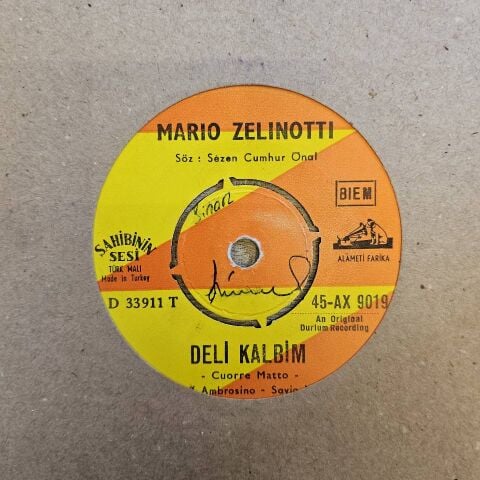 MARIO ZELINOTTI - DELİ KALBİM 45LİK PLAK