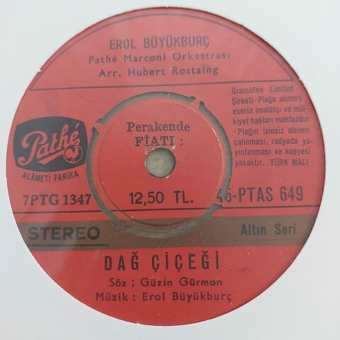 EROL BÜYÜKBURÇ - İZMİR GECELERİ 45LİK PLAK