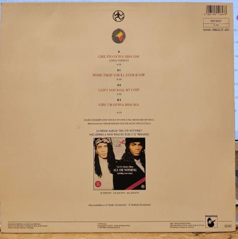 Milli Vanilli – Girl I'm Gonna Miss You LP PLAK