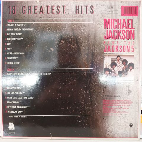 Michael Jackson Plus The Jackson 5 – 18 Greatest Hits LP PLAK