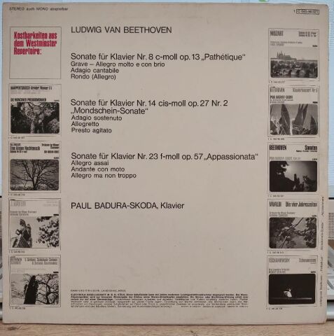Beethoven*, Paul Badura-Skoda – Sonaten - Pathetique - Mondschein - Appassionata LP PLAK