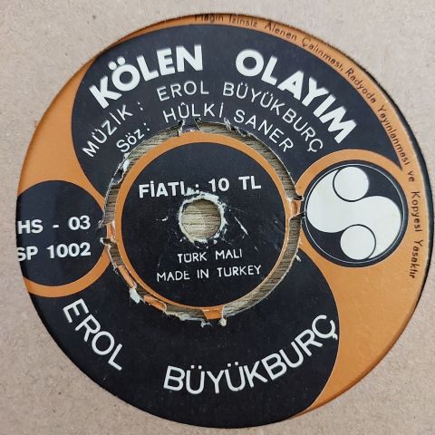 EROL BÜYÜKBURÇ - KÖLEN OLAYIM 45LİK PLAK