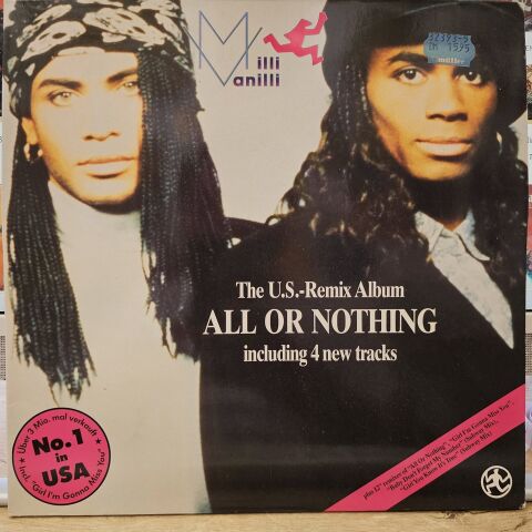 Milli Vanilli – All Or Nothing - The U.S.-Remix Album LP PLAK
