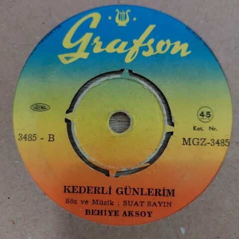 Behiye Aksoy – Bülbülün Çilesi / Kederli Günlerim 45LİK PLAK