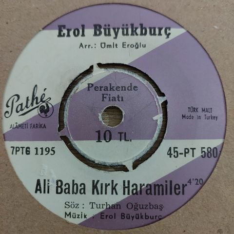EROL BÜYÜKBURÇ - ALİ BABA VE KIRK HARAMİLER 45LİK PLAK