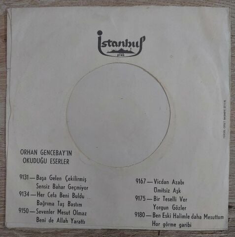Orhan Gencebay – Bir Teselli Ver 45LİK PLAK