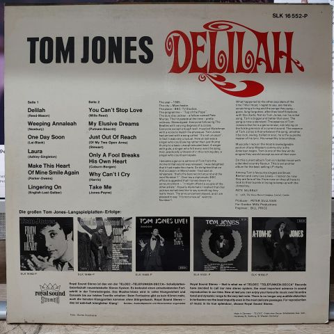 Tom Jones – Delilah LP PLAK