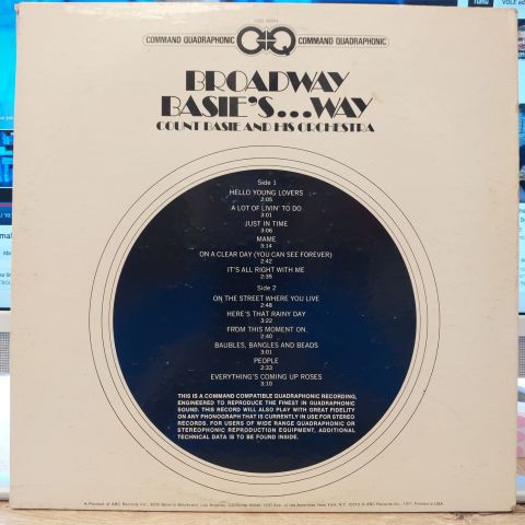 Count Basie And His Orchestra – Broadway Basie's...Way LP PLAK
