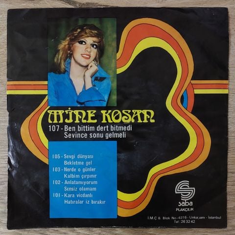 Mine Koşan – Ben Bittim Dert Bitmedi / Sevince Sonu Gelmeli 45LİK PLAK
