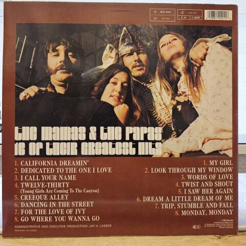The Mamas & The Papas – 16 Of Their Greatest Hits LP PLAK