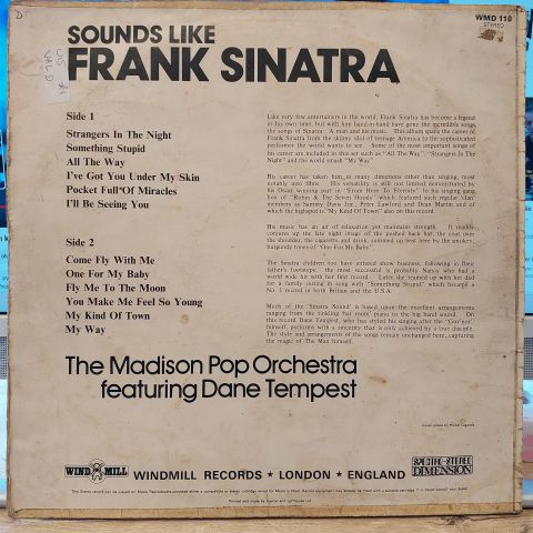The Madison Pop Orchestra Featuring Dane Tempest – Sounds Like Frank Sinatra LP PLAK