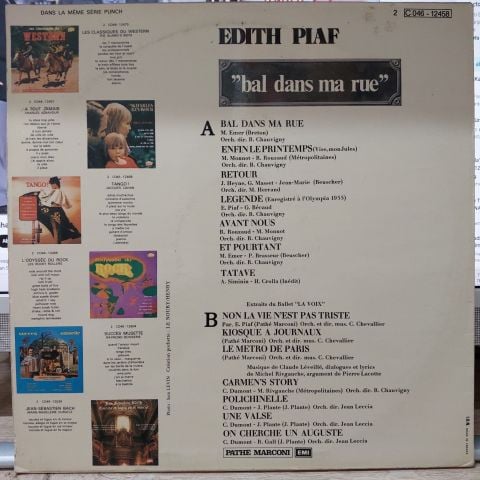 Edith Piaf – Bal Dans Ma Rue LP PLAK