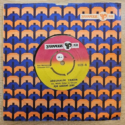 Aşık Mahzuni Şerif  Arzuhalim Vardır / Talihsiz Feride 45LİK PLAK