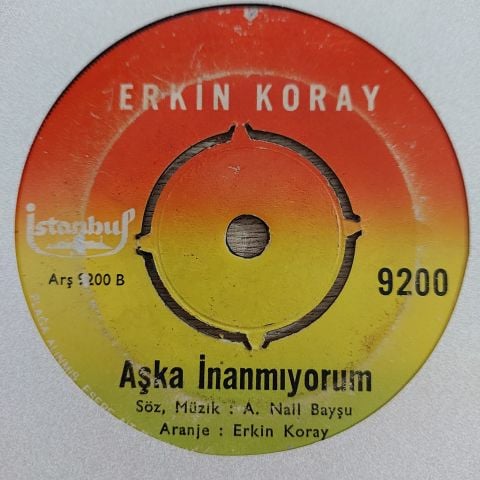 ERKİN KORAY - AŞKA İNANMIYORUM 45LİK PLAK