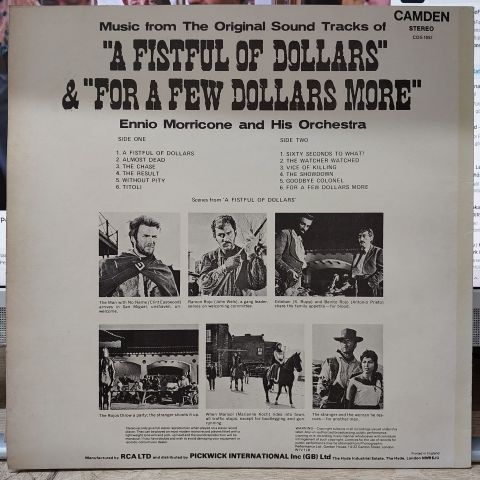 Ennio Morricone And His Orchestra* – For A Few Dollars More / A Fistful Of Dollars LP PLAK...