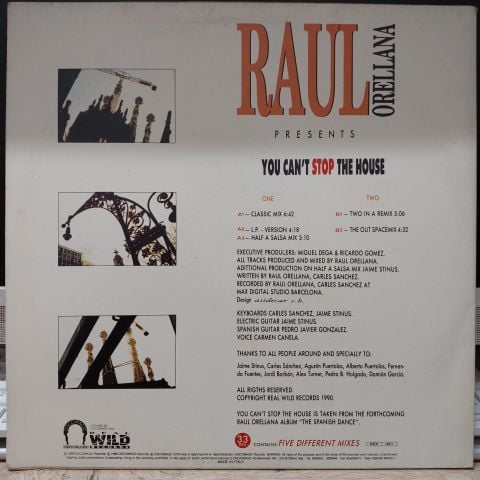 Raul Orellana – You Can't Stop The House LP PLAK
