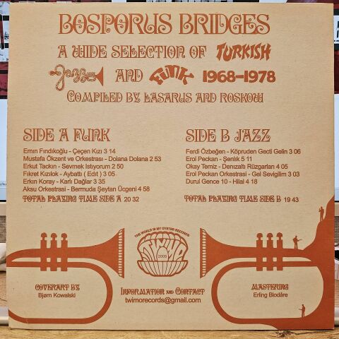 Various – Bosporus Bridges - A Wide Selection Of Turkish Jazz And Funk 1968-1978 LP PLAK...