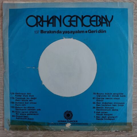 Orhan Gencebay – Bırakın Da Yaşayalım / Geri Dön 45LİK PLAK