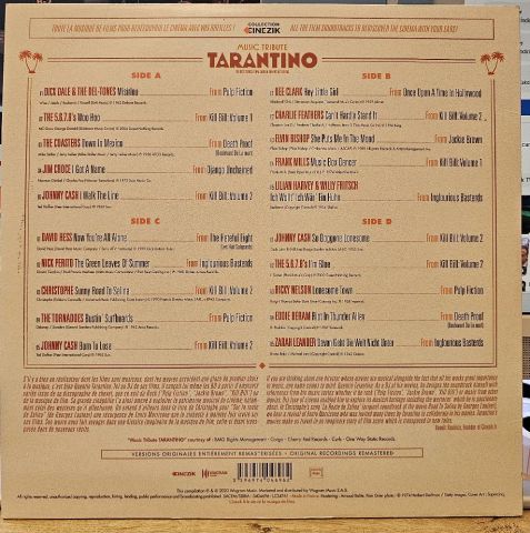 Various – Music Tribute Tarantino - The Very Best Songs From Quentin Tarantino's Films LP PLAK