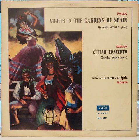 Rodrigo, Narciso Yepes (Guitar) / National Orchestra Of Spain, Argenta – Nights In The Gardens Of Spain / Guitar Concerto LP PLAK