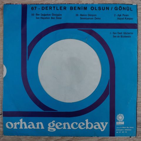 Orhan Gencebay – Benim Dünyam / Sevmiyorum Deme 45LİK PLAK