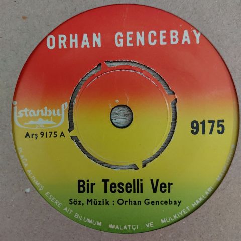 Orhan Gencebay – Bir Teselli Ver 45LİK PLAK