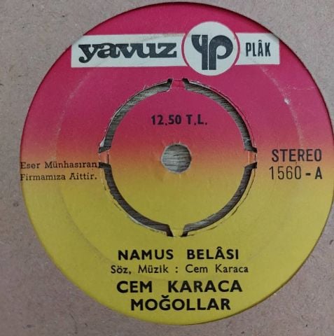 Cem Karaca & Moğollar – Namus Belası / Gurbet 45LİK PLAK